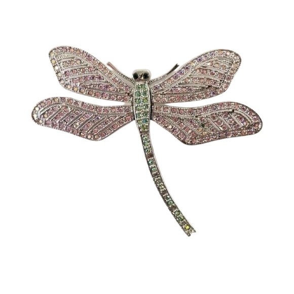 Camrose & Kross Jewelry - JACQUELINE KENNEDY Dragonfly Brooch with Crystals, JBK Dragonfly Brooch